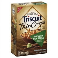 Nabisco Triscuit ince Cips Wasabi ve Soya Sosu Kahverengi Pirinç ve Buğday Krakerleri, 7. Oz