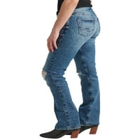Gümüş Jeans A.Ş. Kadın Suki Orta Rise Slim Bootcut Kot Pantolon, Bel Ölçüleri 24-36