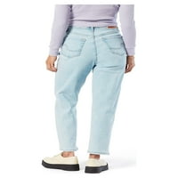 Levi Strauss & Co.'nun imzası. Gençlerin Ultra Yüksek Katlı 90'lı Düz Kesim Kot Pantolonları