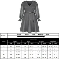 Kadınlar için Chama Kazak Elbise İsviçre Nokta Büzgülü Uzun Kollu Örme Şal Elbiseler