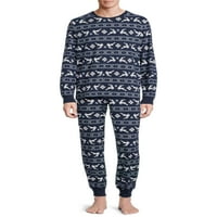 Tatil Zamanı Erkek Fair Isle Eşleşen Aile Pijamaları Seti, 2 Parça