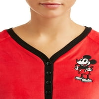 Disney Kadın ve Kadın Plus Hediyeli Mickey 3'lü Pijama Takımı