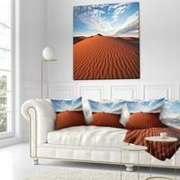 Designart Sahara Kumulları Parlak Gökyüzünün Altında - Manzara Baskılı Kırlent - 16x16