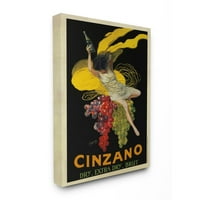 Stupell Ev Dekor Cinzano Vintage Poster Şarap Tasarım Tuval Duvar Sanatı Marcello Dudovich