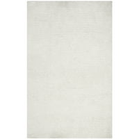 Yüce Charlton Katı Peluş Polyester Sevişmek Alan Kilim, Fildişi, 5' 8'