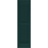 Ekena Millwork 15 W 52 H Americraft iki eşit Panjur Dış Gerçek Ahşap Panjurlar, Termal Yeşil