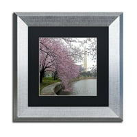 Marka Güzel Sanatlar Washington Blossoms CATeyes tarafından Tuval Sanat, Siyah Mat, Gümüş Çerçeve