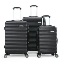 TSA Kilitli Hommoo Genişletilebilir Hardside Bagaj, 3 Parçalı Set, Siyah