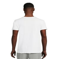 Hırsızlar erkek süper yumuşak Slim Fit beyaz Crewneck Tees, 2'lipaket, boyutları S-3XL çifti