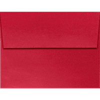 LUXPaper A Davetiye Zarfları, 3 4, Jüpiter Kırmızı Metalik, Paket