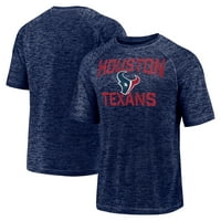 Erkek Fanatikleri Markalı Donanma Houston Texans Çevik Ayak Çizgili Raglan T-Shirt