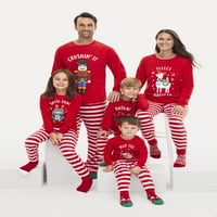 Eşleşen aile Noel pijama erkek bebek kız Unise 2 parçalı pijama takımı
