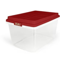 Ağır qt Şeffaf Plastik Tatil Kalıcı Saklama Kutusu, Kırmızı Kapak