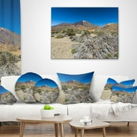 Designart Volkan Kalderası Teide - Çağdaş Manzara Baskılı Kırlent - 18x18