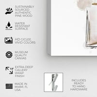 Wynwood Stüdyo Moda ve Glam Duvar Sanatı Tuval Baskı 'Şafak Sabah Buket Şeftali' Parfümler-Beyaz, Pembe
