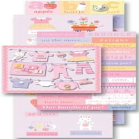 & Şirket Kız Bebek Bezemeleri Etiket Çevirme Paketi, Her Biri