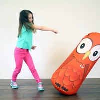 Çocuk Sert Spor Şişme Serbest Duran Boks Torbası + Makine Yıkanabilir Kumaş Kapak Emma Baykuş Çocuklar Egzersiz Buddy