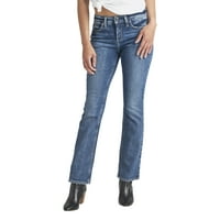 Gümüş Jeans A.Ş. Kadın Elyse Mid Rise Slim Bootcut Kot Pantolon, Bel Ölçüleri 24-34