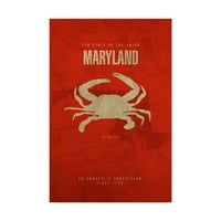 Marka Güzel Sanatlar 'Devlet Hayvan Maryland' Tuval Sanat tarafından Kırmızı Atlas Tasarımlar