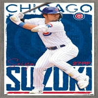 Chicago Cubs-Seiya Suzuki Duvar Posteri, 14.725 22.375 Çerçeveli