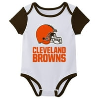 Cleveland Browns NB INF Çocuk 3Pk Tulum 9K1N3FGVS 6-9M