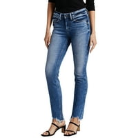 Gümüş Jeans A.Ş. Kadın Suki Orta Rise Düz Bacak Kot Pantolon, Bel Ölçüleri 24-36