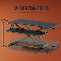 Hommoo ayaklı masa Dönüştürücü ayaklı masa Yükseltici, 32 Yüksekliği Ayarlanabilir Masa Üstü, İş istasyonu Yükseltici,