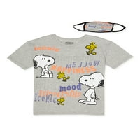 Fıstık Snoopy Juniors'ın Maskeli Grafik Tişörtü