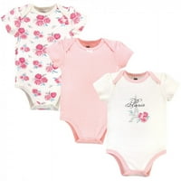 Hudson Baby Kız Bebek Pamuklu Bodysuits 3pk, Paris, 3 Aylık