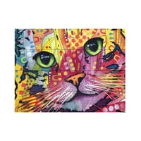 Ticari Marka Güzel Sanatlar 'Eğimli Kedi' Ahşap Duvar Sanatı Dean Russo'dan Sanat