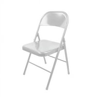 Ev Temelleri Metal Katlanır Sandalye, Beyaz
