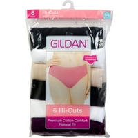 Gilden Kadın Etiketsiz Premium Pamuklu Yüksek Kesim Külot, 6'lı Paket