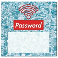 Wynwood Studio Tipografi ve Alıntılar Tuval Sanat Baskısı 'Wi-Fi Şifre Havuzu' Alıntılar ve Sözler - Kırmızı, Mavi