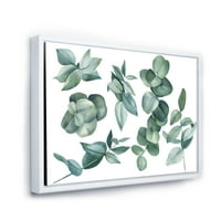 Designart 'Okaliptüs Yaprakları Koyu Yeşil' Geleneksel Çerçeveli Tuval Duvar Sanatı Baskı