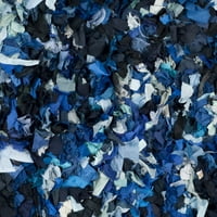 Rio Cassandra Konfeti Polyester Sevişmek Alan Kilim, Mavi Çok, 8' 8' Kare